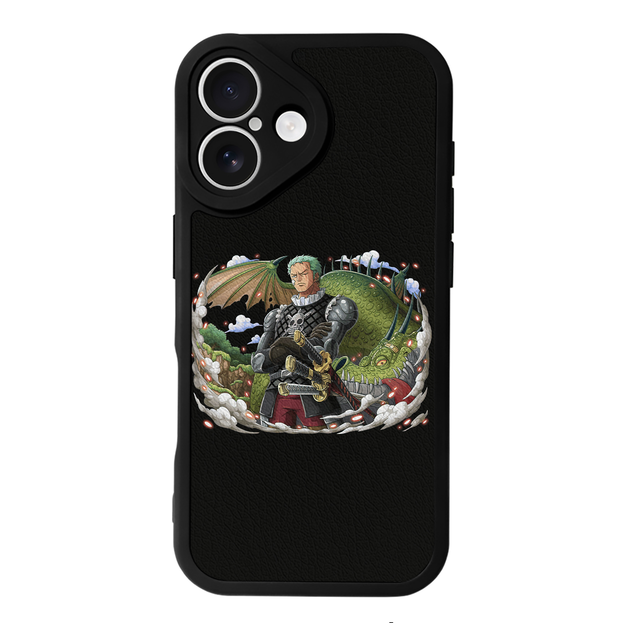 （画像用） ワンピース ロロノア・ゾロ ONE PIECE Roronoa Zoro 【iPhone 16シリーズ対応】シリコンスマホケース（レザー調） 材質：シリコン